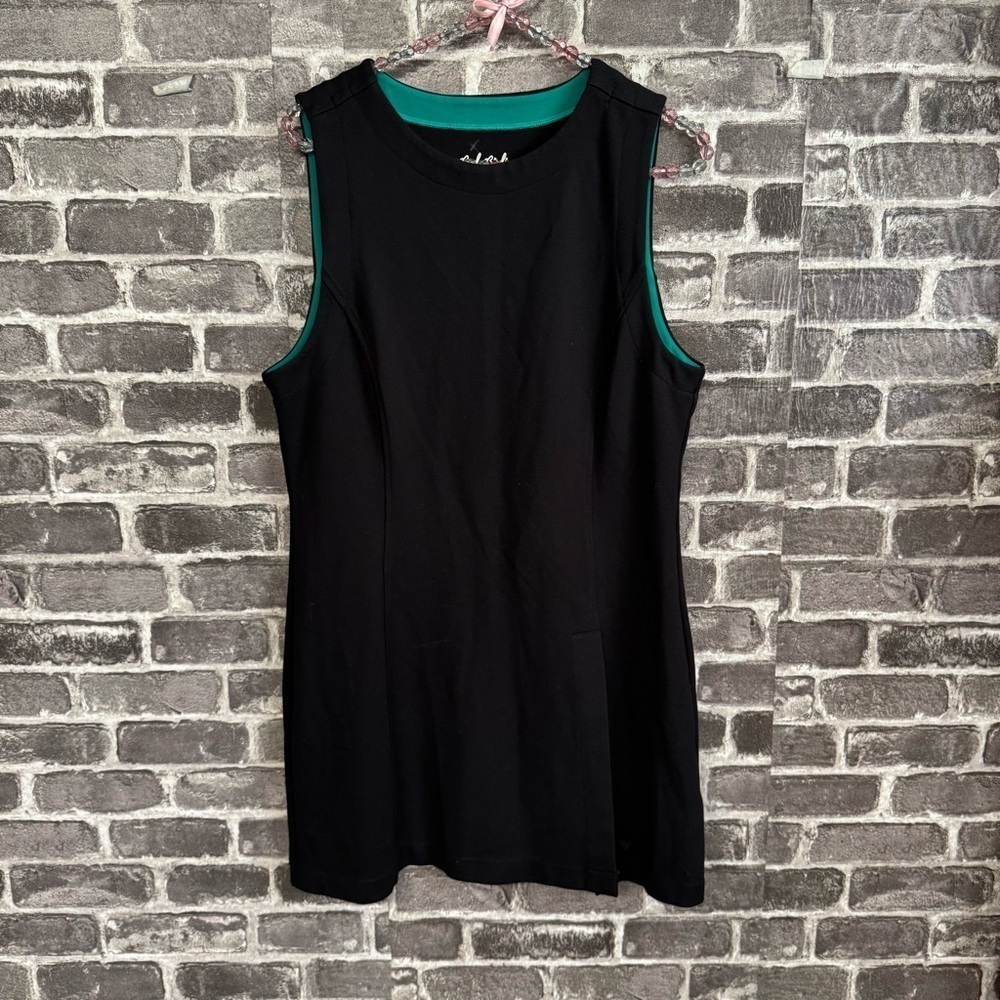 Bad Birdie athletic dress black leg slit sleeveless